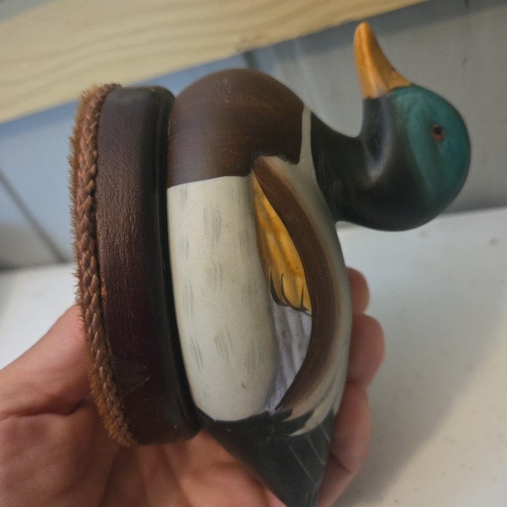 Ceramic Duck Shoe Polisher Buffer Lint Remover Vintage Man Cave Barbershop Decor - Picture 12 of 14